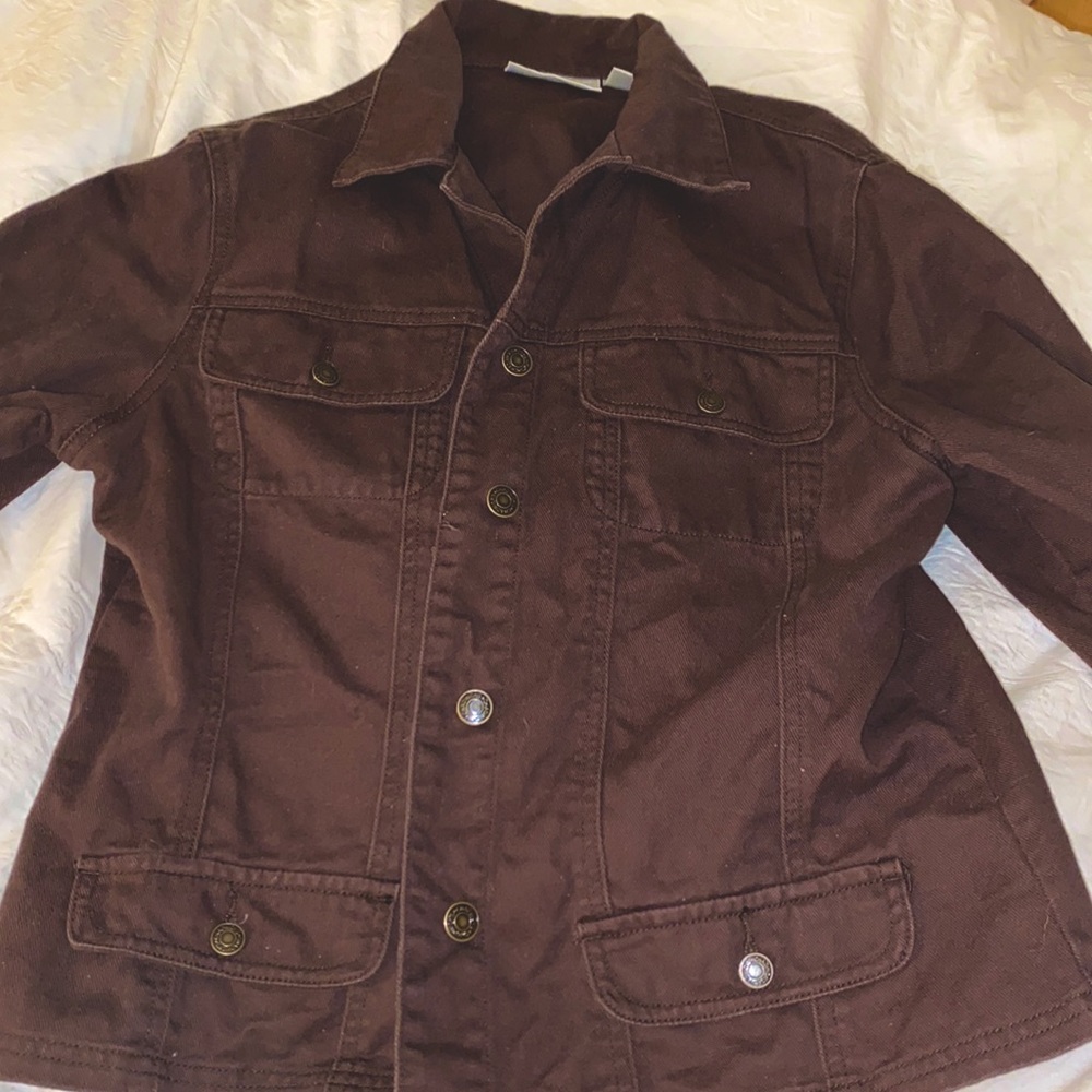 brown vintage denim jacket